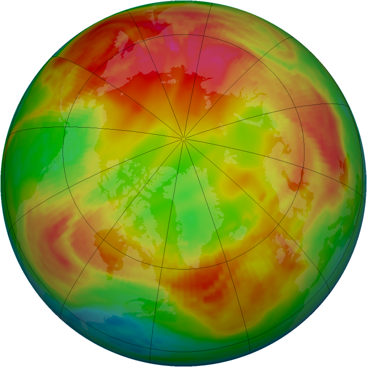 Arctic ozone map for 03 February 1982